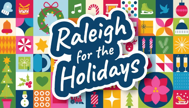 Raleigh for the Holidays graphic banner 2025