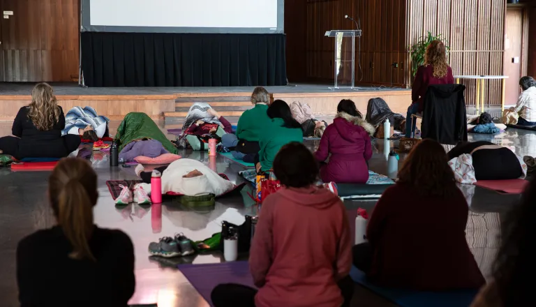 people seated on the floor