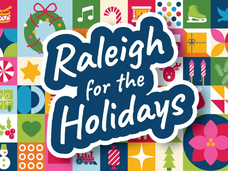 Raleigh for the Holidays graphic banner 2025