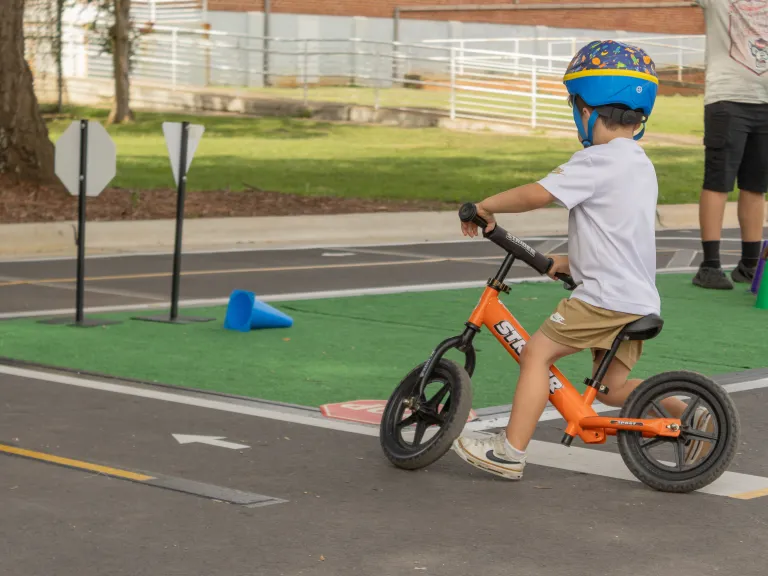 kid riding bike