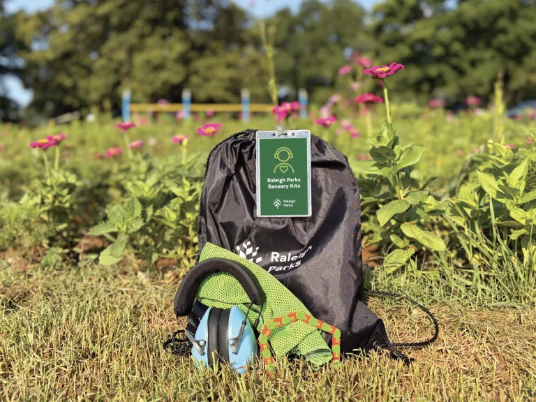 black bag with sensory tag