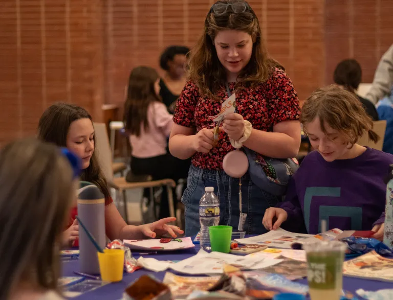 Young adults crafting